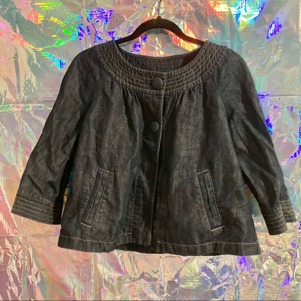Ann Taylor Button Denim Jacket